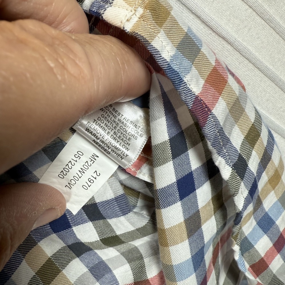 Peter‎ Millar Button Down Shirt Mens XL  Multi Gingham Check Lightweight Checked - Picture 4 of 9